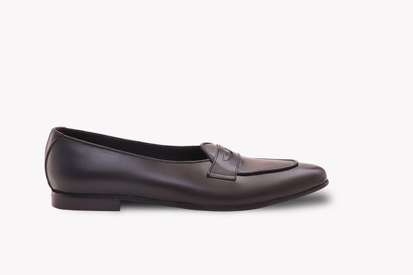 Super Low Top Black Penny Loafer
