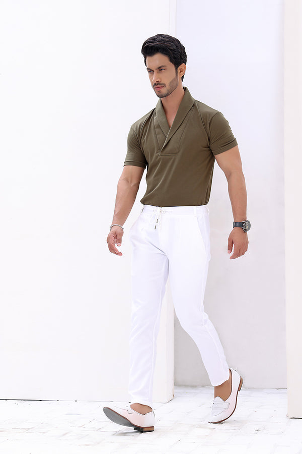 Khaki Green Pull Over Polo