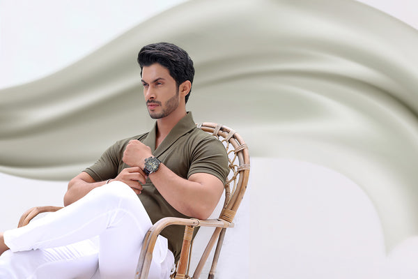 Khaki Green Pull Over Polo