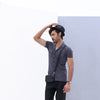 Charcoal Cuban Double Pocket Jersey Shirt