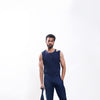 Navy Blue Asymmetric Tank Top