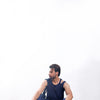 Navy Blue Asymmetric Tank Top
