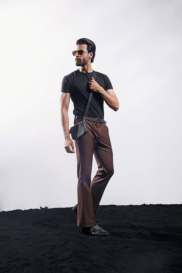 Brown Flared Pants