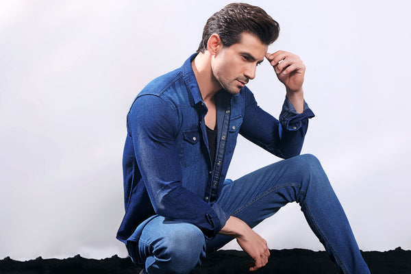 Dark Blue Denim Shirt