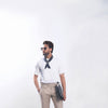 Beige Single Buckle Gurkha Trousers