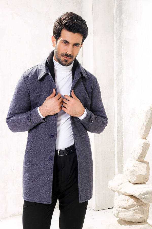 Charcoal Long Mac Coat