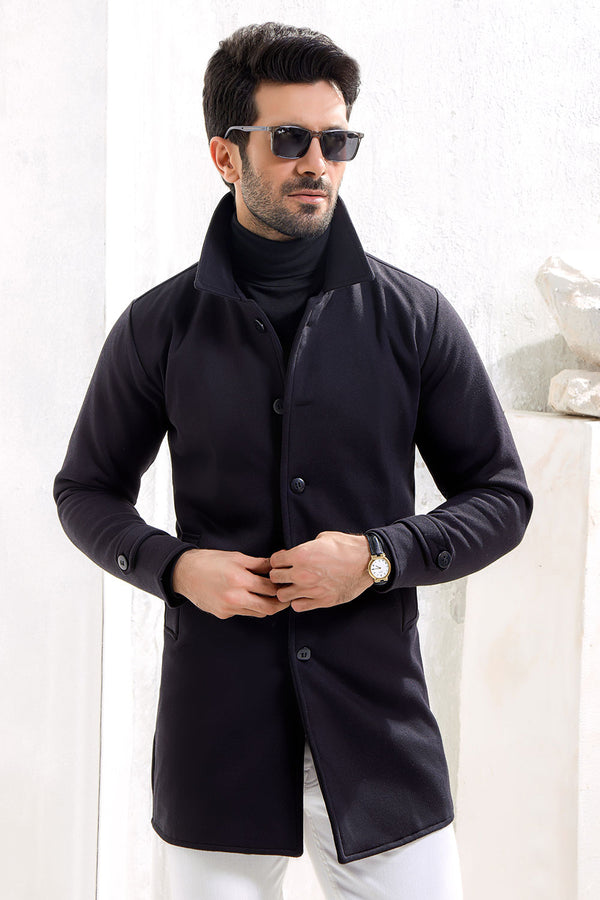 Black Long Mac Coat