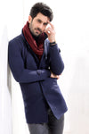 Navy Blue Long Mac Coat