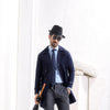 Navy Blue Twill Trench Coat