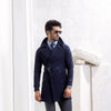 Navy Blue Twill Trench Coat