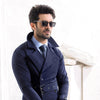 Navy Blue Twill Trench Coat