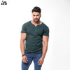 Green Notch Neck With Lycra
