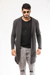 Charcoal Long Line Hoodie