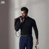 Black Full Sleeves Mock Neck