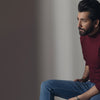 Maroon Full Sleeves Mock Neck