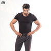 Charcoal With Red and Black Striped Pants
