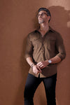 Khaki Green Double Front Pocket Jersey Shirt