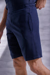 Navy Blue Short Length Cotton Shorts