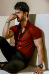 Maroon Half Sleeves Jersey Shirt
