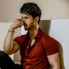 Maroon Half Sleeves Jersey Shirt