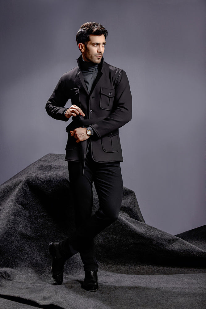 Black Belted Safari Jacket