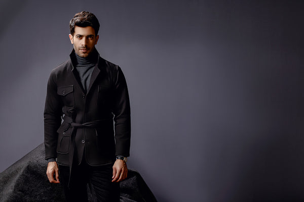 Black Belted Safari Jacket