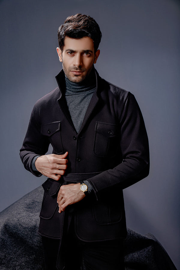 Black Belted Safari Jacket