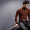 Chocolate Brown Full Sleeves Turtle Neck