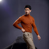 Tan Full Sleeves Turtle Neck