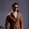 Brown Belted Safari Jacket