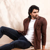 Chocolate Brown Blazer Style Cardigan