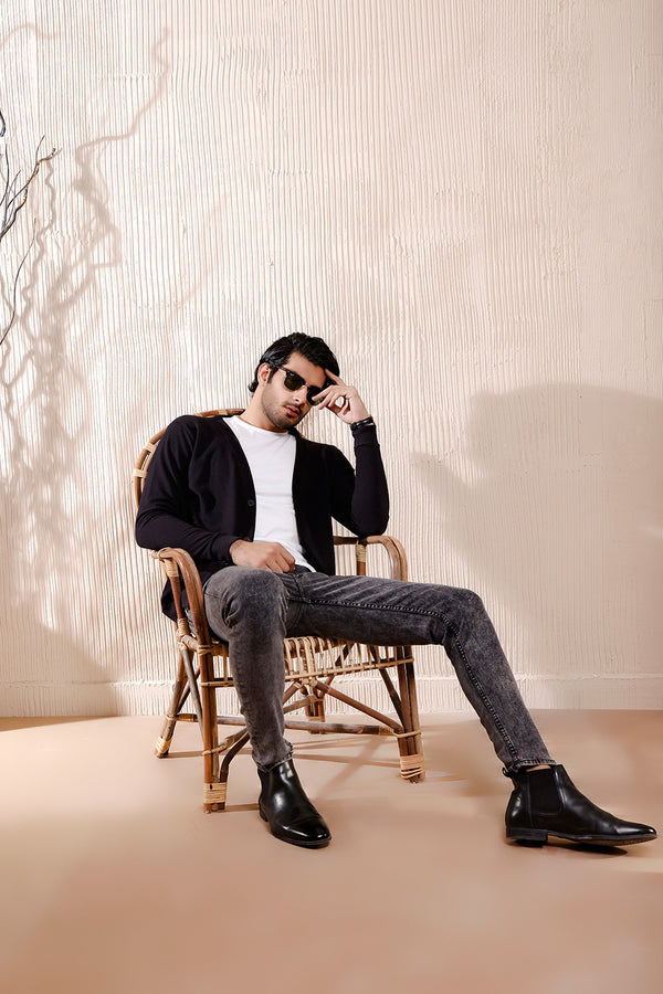 Black Basic Cardigan