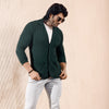 Forest Green Blazer Style Cardigan