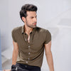 Khaki Green Half Sleeves Jersey Shirt
