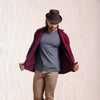 Maroon Blazer Style Cardigan