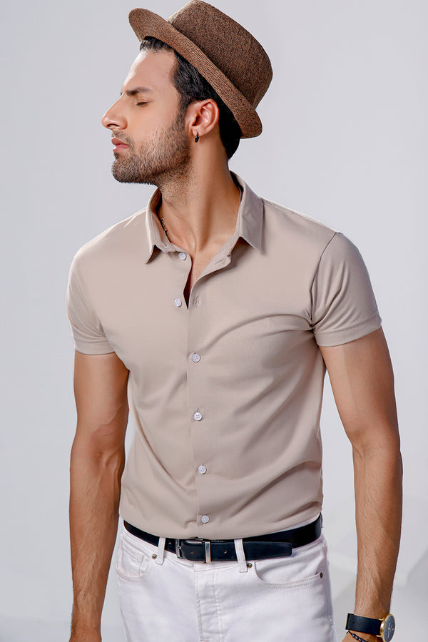 Stone Half Sleeves Jersey Shirt