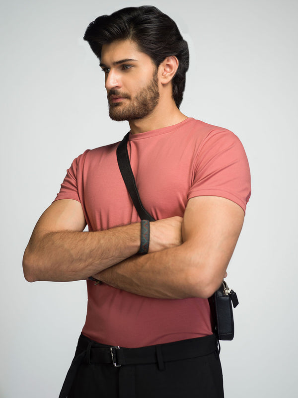 Deep Pink Crew Neck