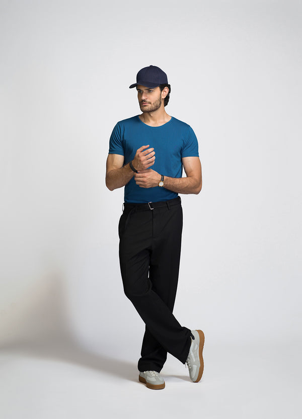 Mid Blue Crew Neck