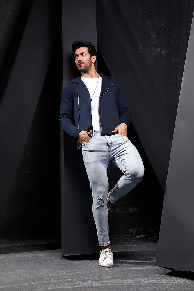 nike navy blue fleece jacket