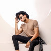 Beige Crew Neck