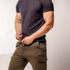 Khaki Sweat Shorts With Cargo Pockets