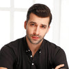 Black High Collar Mid Placket Shirt