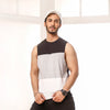 Black/Heather Grey Block Dropped Armhole