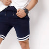 Navy Blue Sweat Shorts With Tape