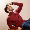 Maroon Full Sleeves Turtle Neck