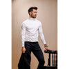 White Full Sleeves Turtle Neck