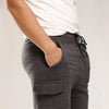 Charcoal Sweat Shorts With Cargo Pockets