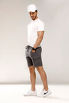 Charcoal Sweat Shorts With Cargo Pockets