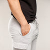 Heather Grey Sweat Shorts With Cargo Pockets