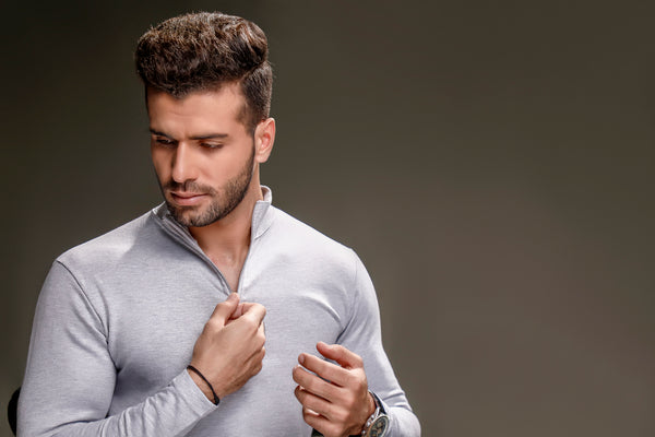 Heather Grey Half Zip SweatShirt